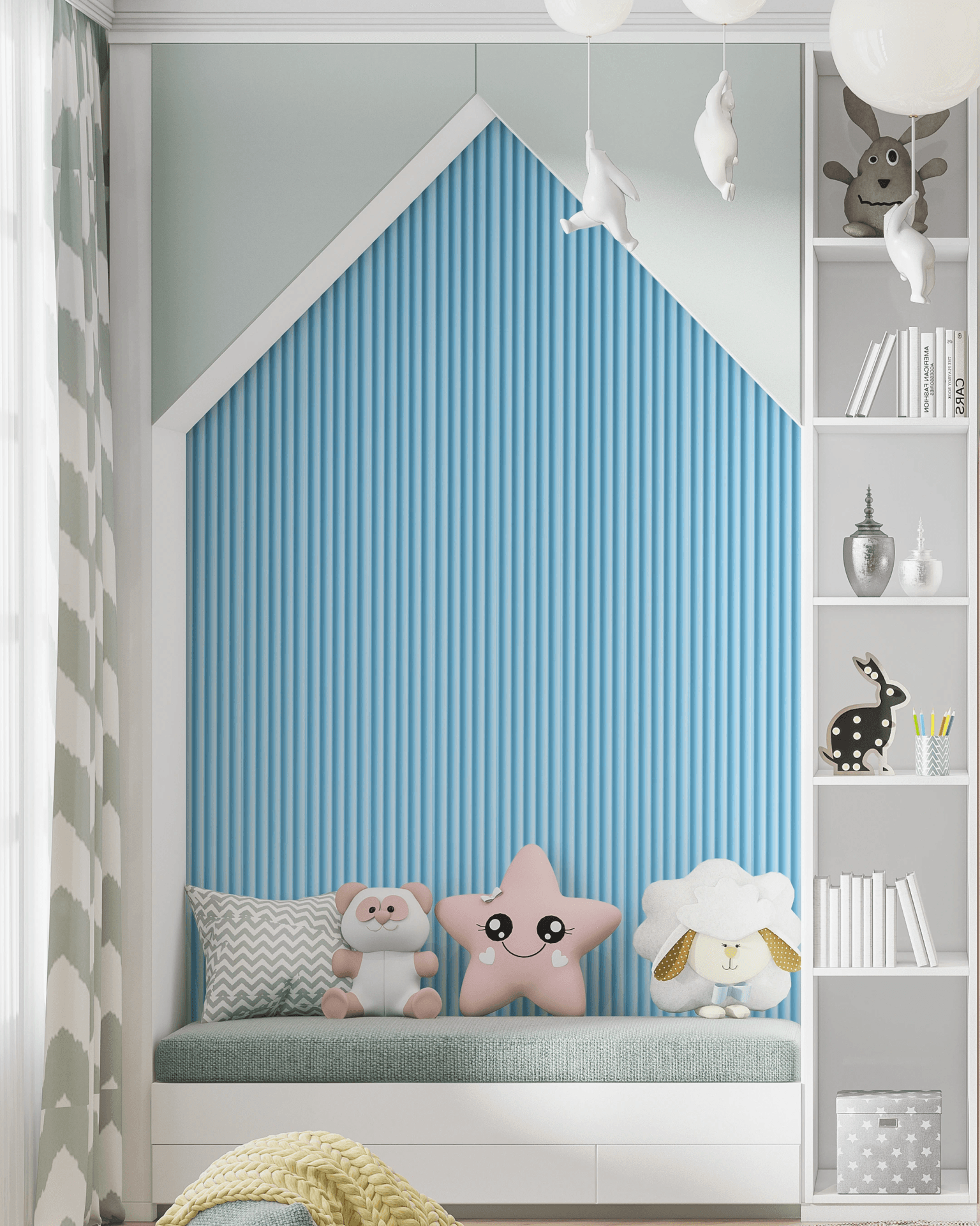 3D Panel Baby Blue primena