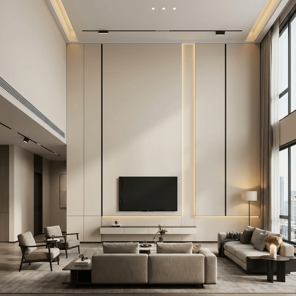 Carbon Panel Cream TV zid