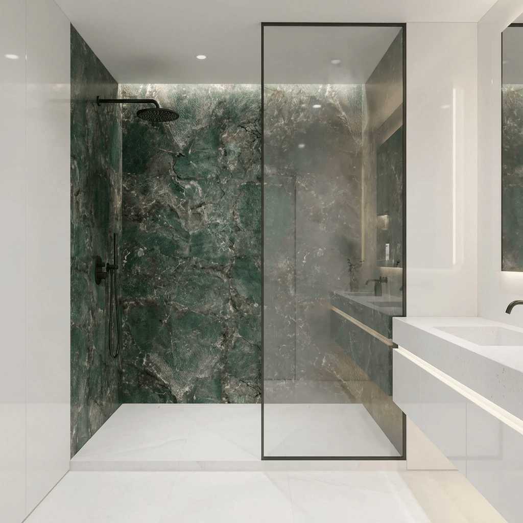 PVC Panel Green kupatilo